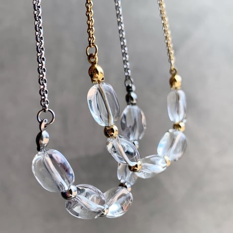 crystal necklace(アレルギー対応)※長さ選べます