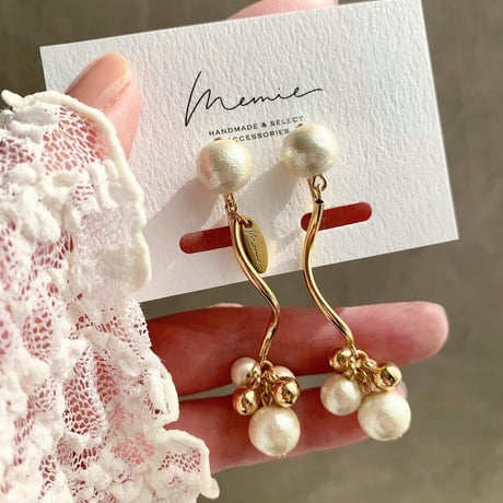 cotton pearl×gold wave