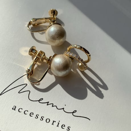 pearl+ear cuff(ゴールド)◇ご希望のイヤーカフ番号を備考欄へ◇