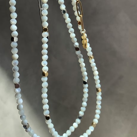 natural stone necklace(マザーオブパール)