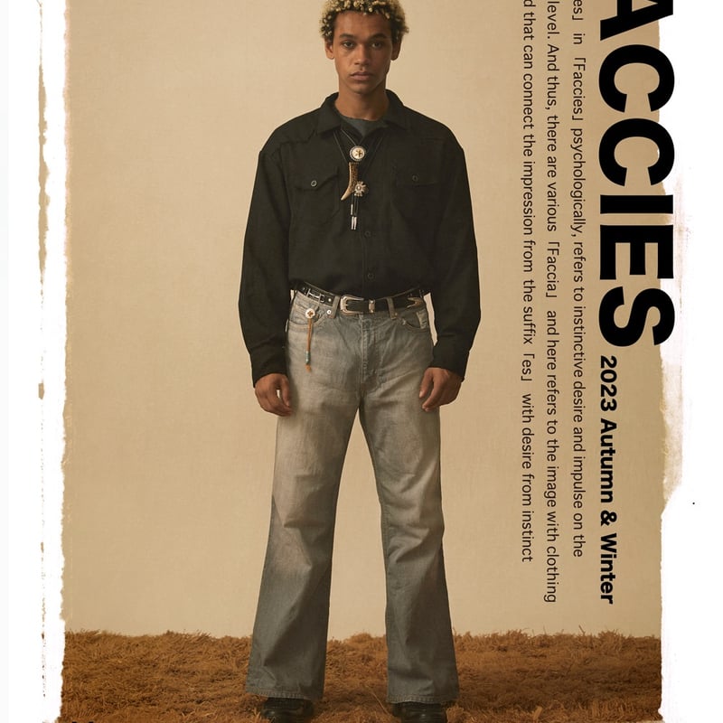 faccies ファッチーズ / WOOLLY WESTERN TWILL SHIRT - b...