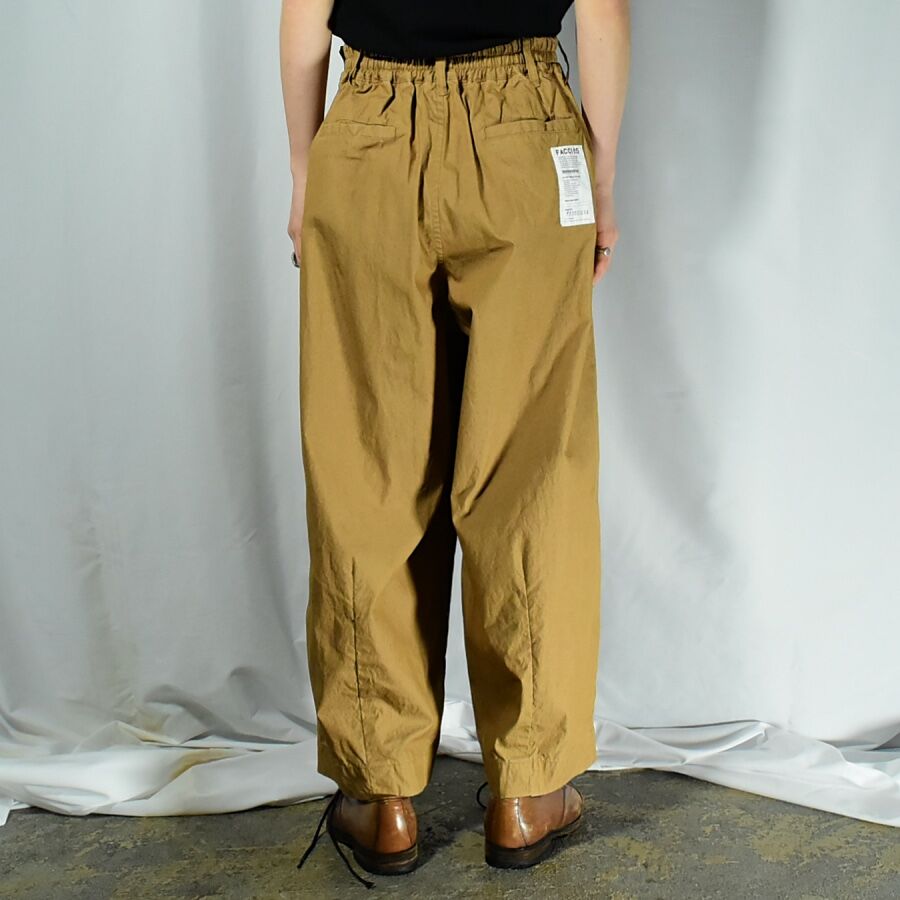 faccies ファッチーズ / WIDE TUCK PANTS - camel / ワイドタ...