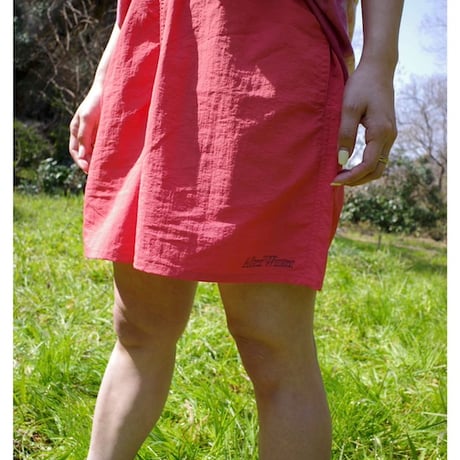 [After Winter] EDGE LOGO NYLON SHORTS - CORAL