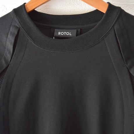 [ROTOL] CROSS MESH TEE - BLACK