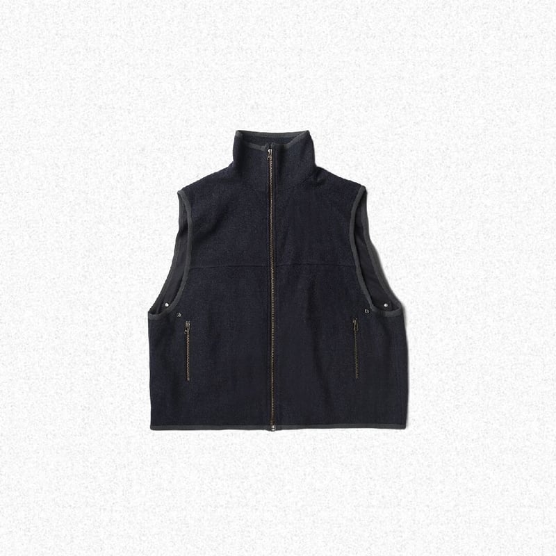 refomed] BALACLAVA WOOL VEST - NAVY | VALORE o