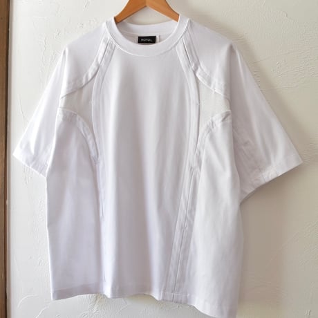 [ROTOL] CROSS MESH TEE - WHITE