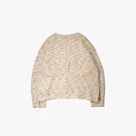 [FACCIES] ROVING SLAB MIX KNIT - ECRU MIX