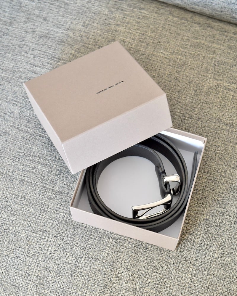 ABELIA EDOWARD GOUCHA] CLASSIC LEATHER BELT -