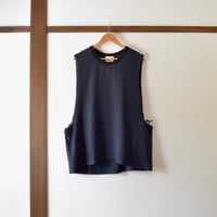 [refomed] COTTON LAYERED MESH BIBS - NAVY