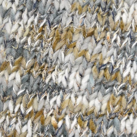 [FACCIES] ROVING SLAB MIX KNIT - GRAY MIX
