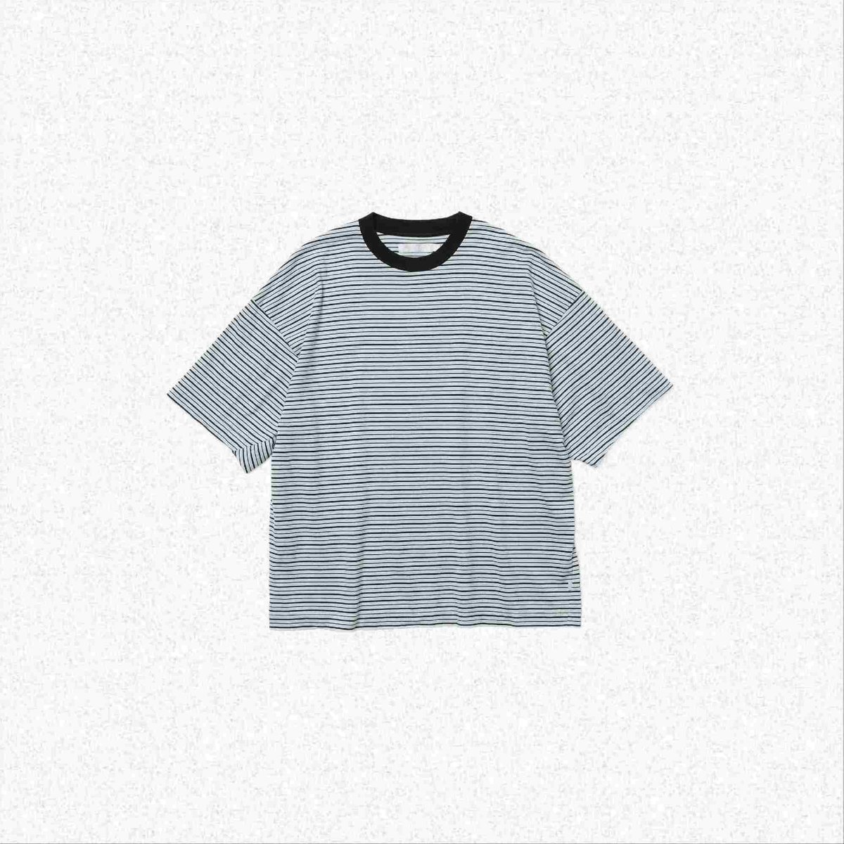 rotol ロトル / WIDE TWIST TEE BORDER - mint / ワイドツ...