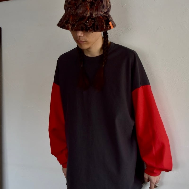 refomed] 10WASH REVERSIBLE L/S TEE - CHARCOAL×