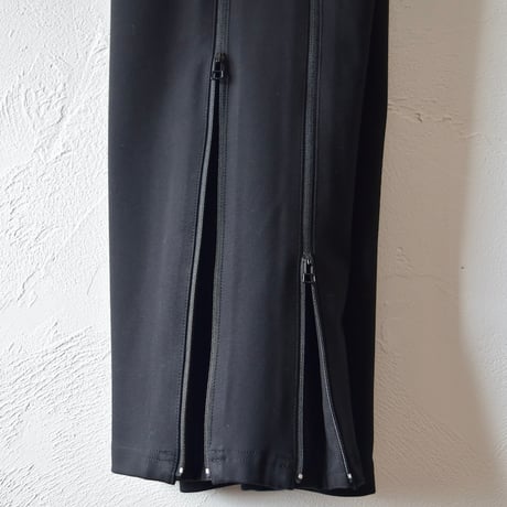 [ROTOL] DOUBLE ZIP TRACK PANTS - BLACK