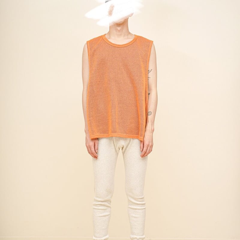 refomed] COTTON LAYERED MESH BIBS - ORANGE | V