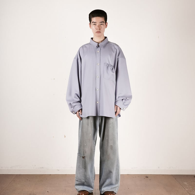 Refomed WRIST PATCH WIDE SHIRT WOOL