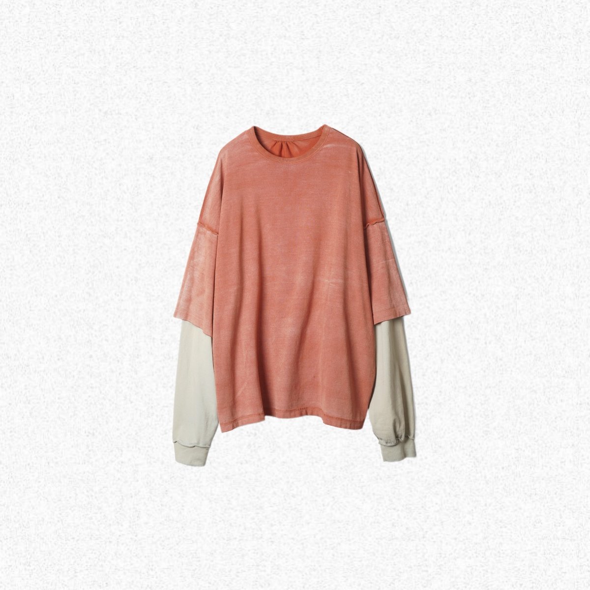 refomed] 10WASH REVERSIBLE L/S TEE - ORANGE×MI