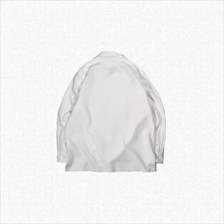 [After Winter] OPEN COLLAR LONG SLEEVE SHIRT - WHITE