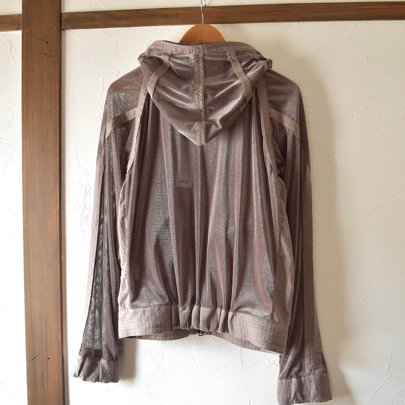 JIAN YE] MESH HOODIE 参 - BROWN | VALORE online