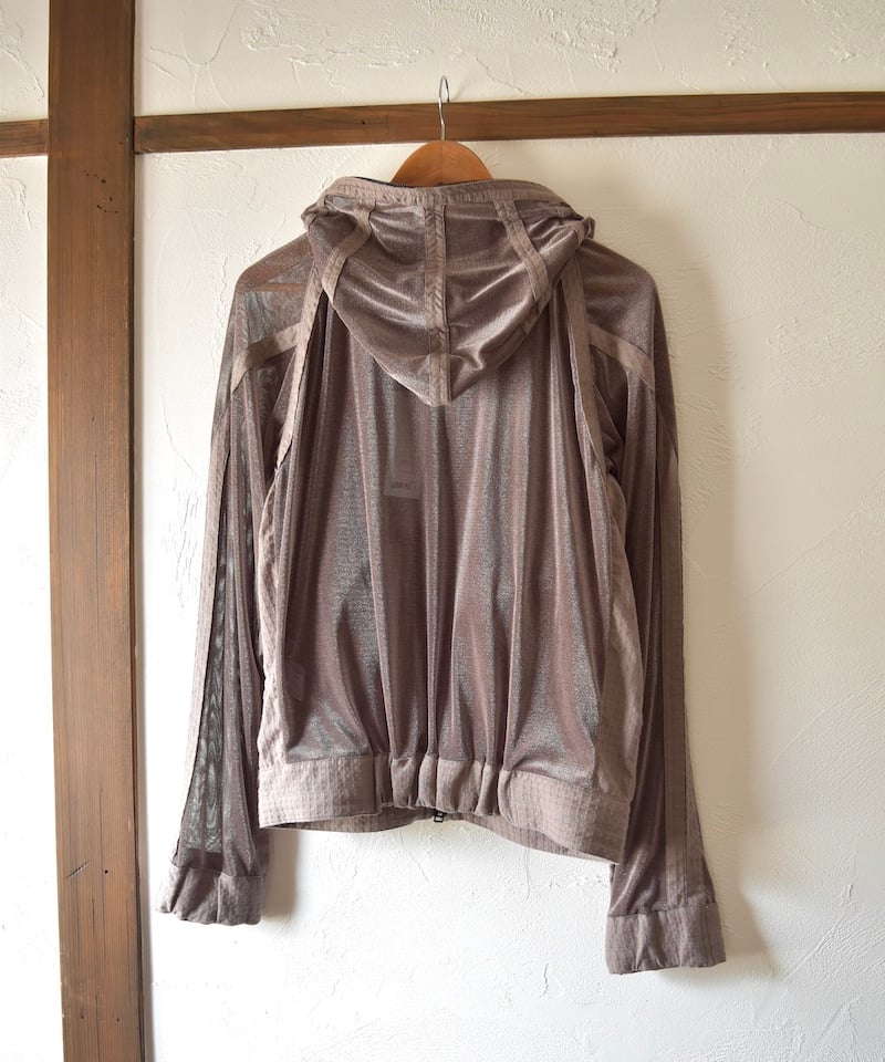 JIAN YE] MESH HOODIE 参 - BROWN | VALORE online
