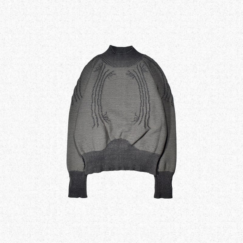 JIAN YE 24AW COLE KNIT (Charcoal)