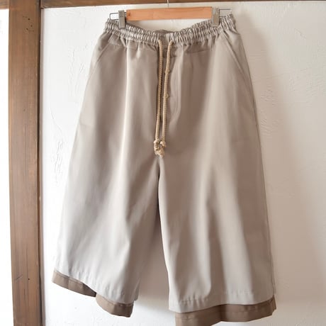 [refomed] REVERSIBLE TRUNKS PANTS - KHAKI×GRAY