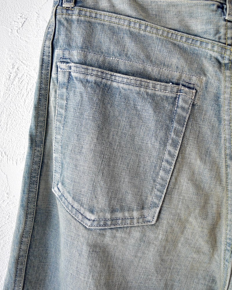 ROTOL] TRIPLE SEAMS 6P DENIM SHORTS DAMAGE | V
