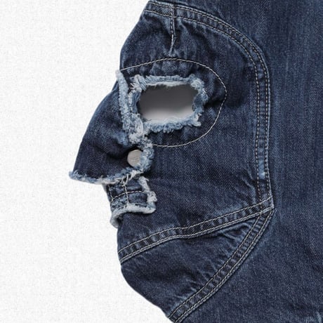 [ROTOL] MASK DENIM SHIRT DAMAGE
