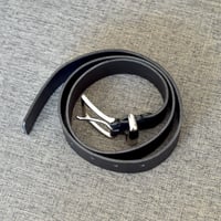 [ABELIA EDOWARD GOUCHA] CLASSIC LEATHER BELT - BLACK