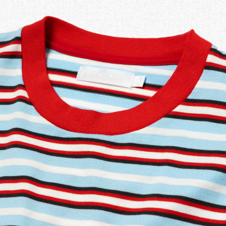 [ROTOL] WIDE TWIST SHORT SLEEVE TEE BORDER - SUNRISE