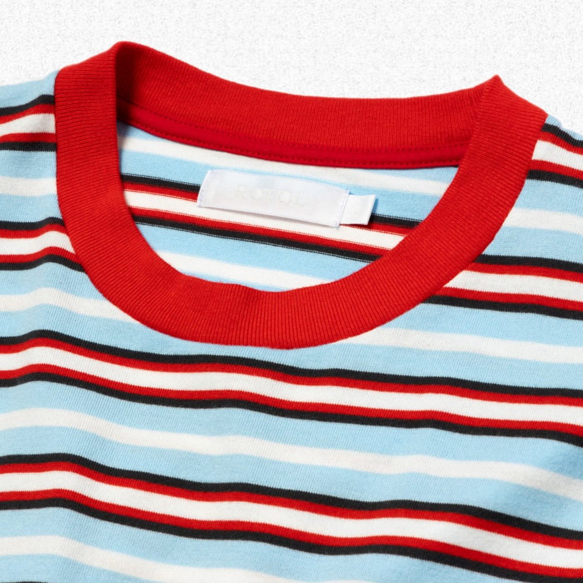 ROTOL] WIDE TWIST SHORT SLEEVE TEE BORDER - SU