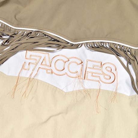 [FACCIES] NYLON WESTERN FRINGE BLOUSON - BEIGE