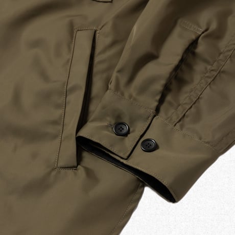 [ROTOL] SNAP BUTTON NYLON SHIRT - OLIVE