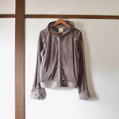 jian ye mesh hoodie 参 Burgundy CATEGORY JIAN YE | VALORE online | ROTOL refome