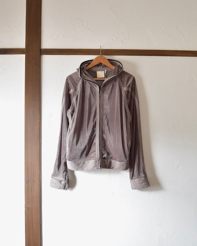 JIAN YE] MESH HOODIE 参 - BROWN | VALORE online