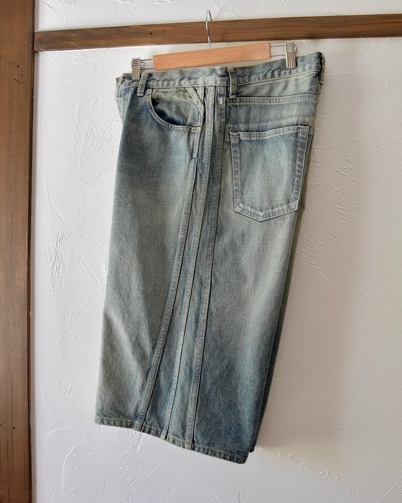 ROTOL] TRIPLE SEAMS 6P DENIM SHORTS DAMAGE | V