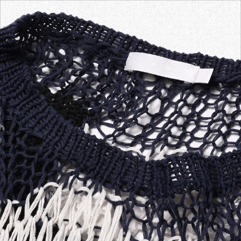 LAST 1] rotol ロトル / BORDER KNIT - navy / ボーダーニ...