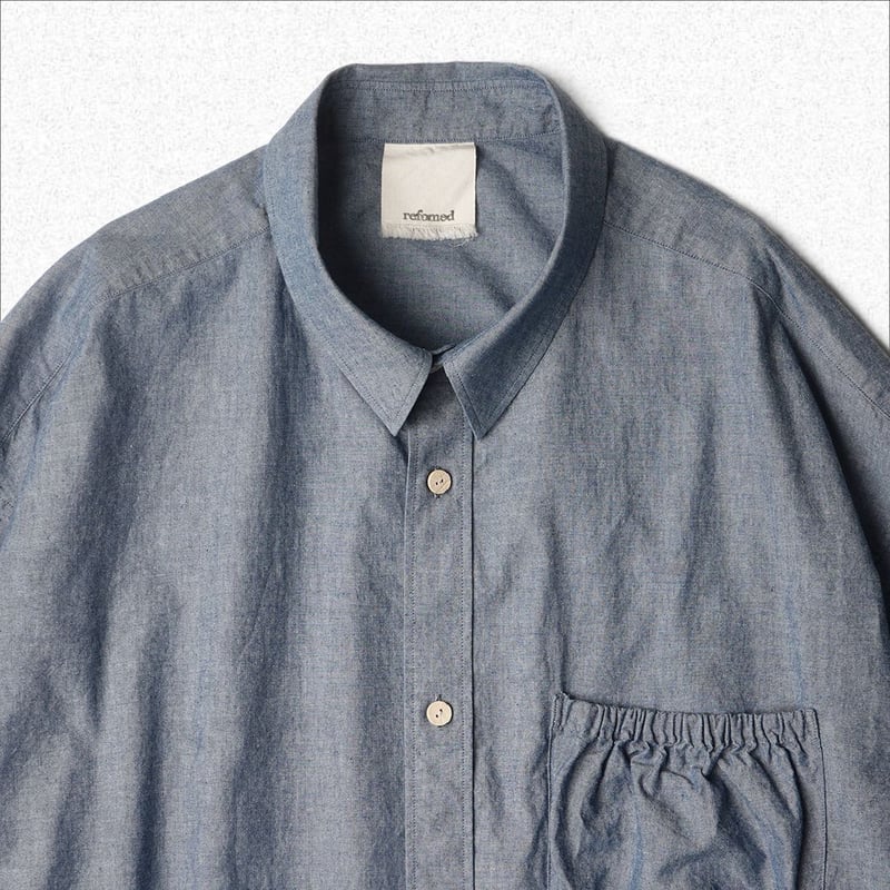 refomed リフォメッド / WRIST PATCH WIDE SHIRT