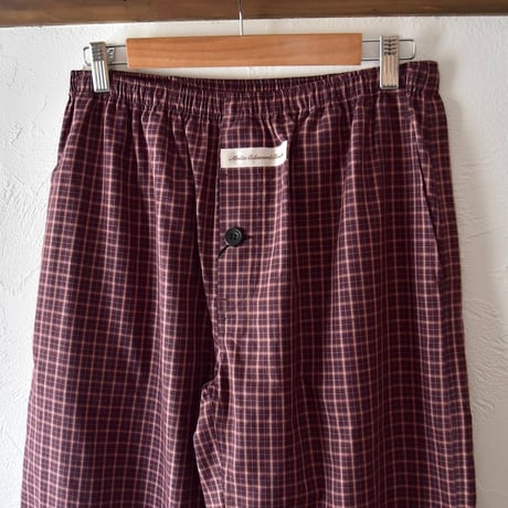 [ABELIA EDOWARD GOUCHA] LONG TRUNKS PANTS - BORDEAUX CHECK