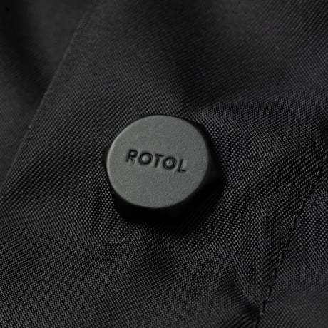 [ROTOL] SNAP BUTTON NYLON SHIRT - BLACK