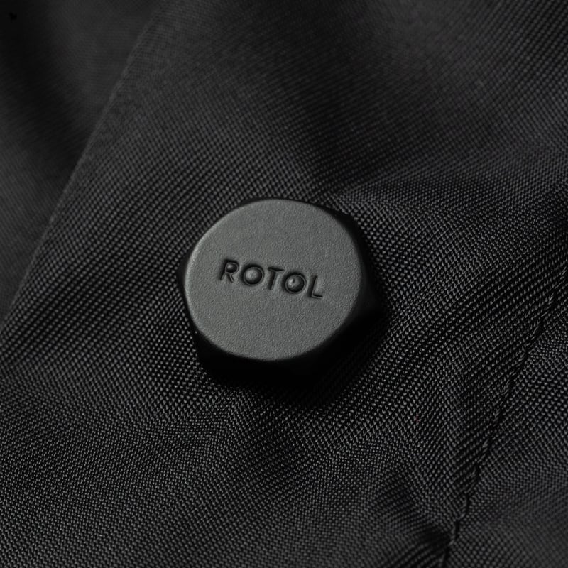 ROTOL] SNAP BUTTON NYLON SHIRT - BLACK | VALOR
