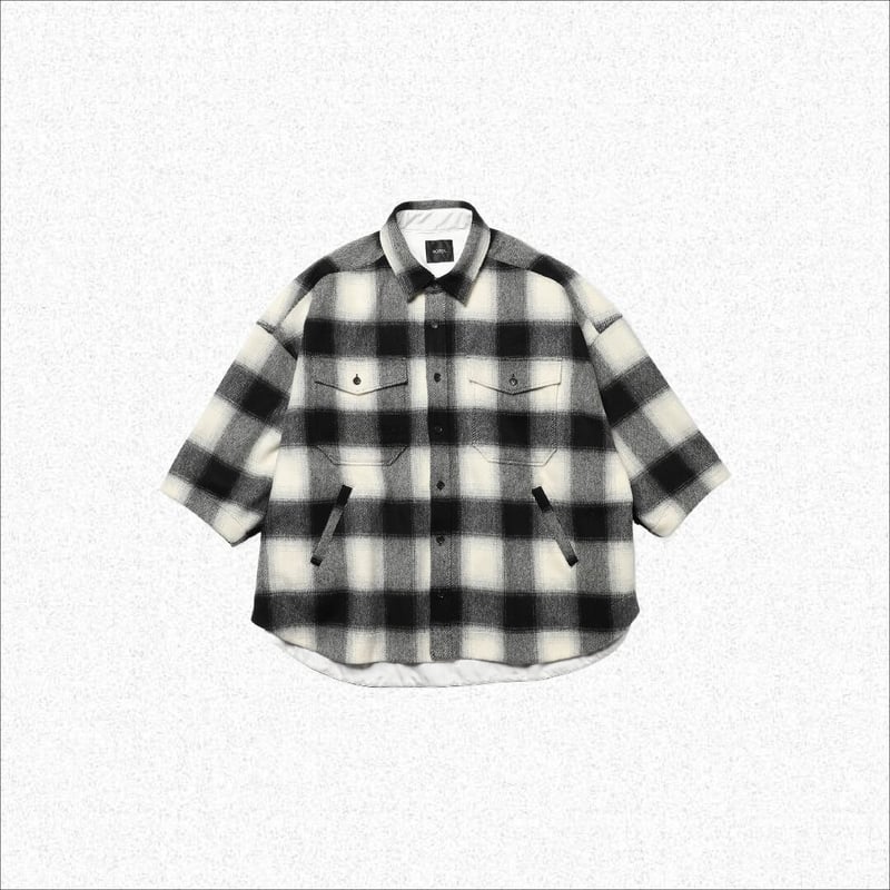 rotol ロトル / KSDK CPO H/S SHIRT - OMBRE - white ...