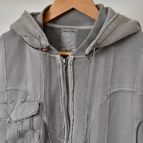 [FACCIES] DETACHABLE HOOD AND SLEEVES WESTERN PK - GRAY