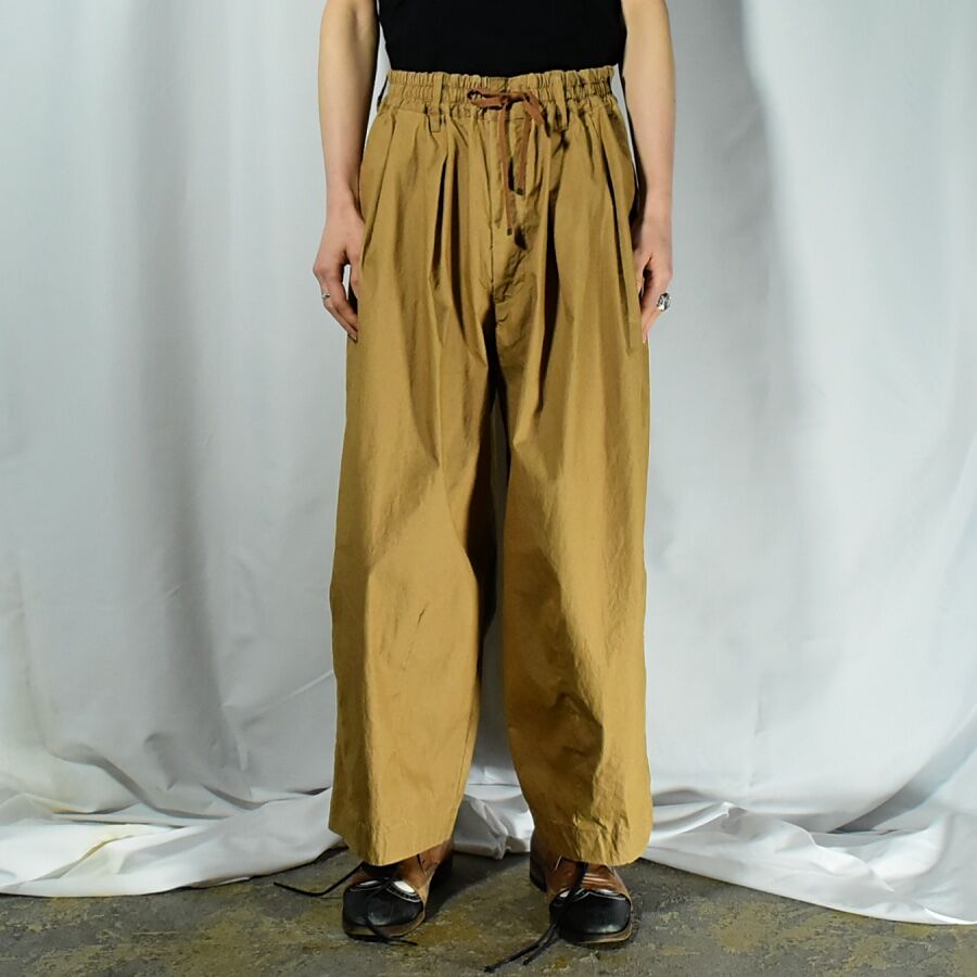 faccies ファッチーズ / WIDE TUCK PANTS - camel / ワイドタ...