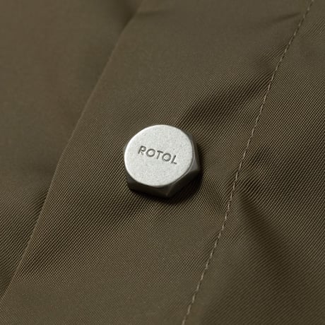 [ROTOL] SNAP BUTTON NYLON SHIRT - OLIVE