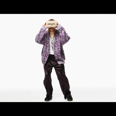 [FACCIES] JACQUARD KNIT CD - PURPLE