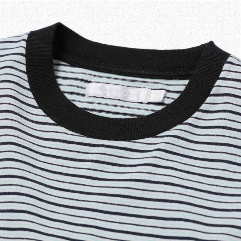 rotol ロトル / WIDE TWIST TEE BORDER - mint / ワイドツ...