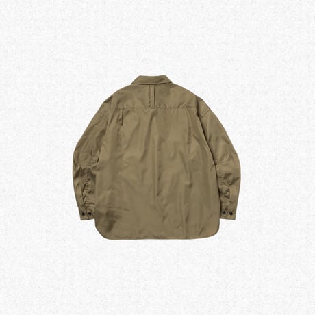 [ROTOL] SNAP BUTTON NYLON SHIRT - OLIVE