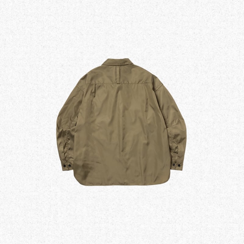 ROTOL] SNAP BUTTON NYLON SHIRT - OLIVE | VALOR