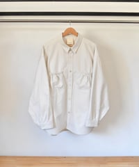 [refomed] WRIST PATCH WIDE SHIRT "OX" - IVORY