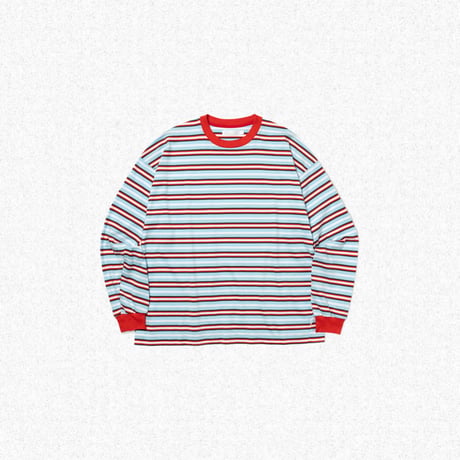 [ROTOL] WIDE TWIST LONG SLEEVE TEE BORDER - SUNRISE